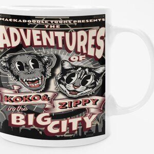 Monkeys Adventures Double-Sided Ceramic Coffee Mug